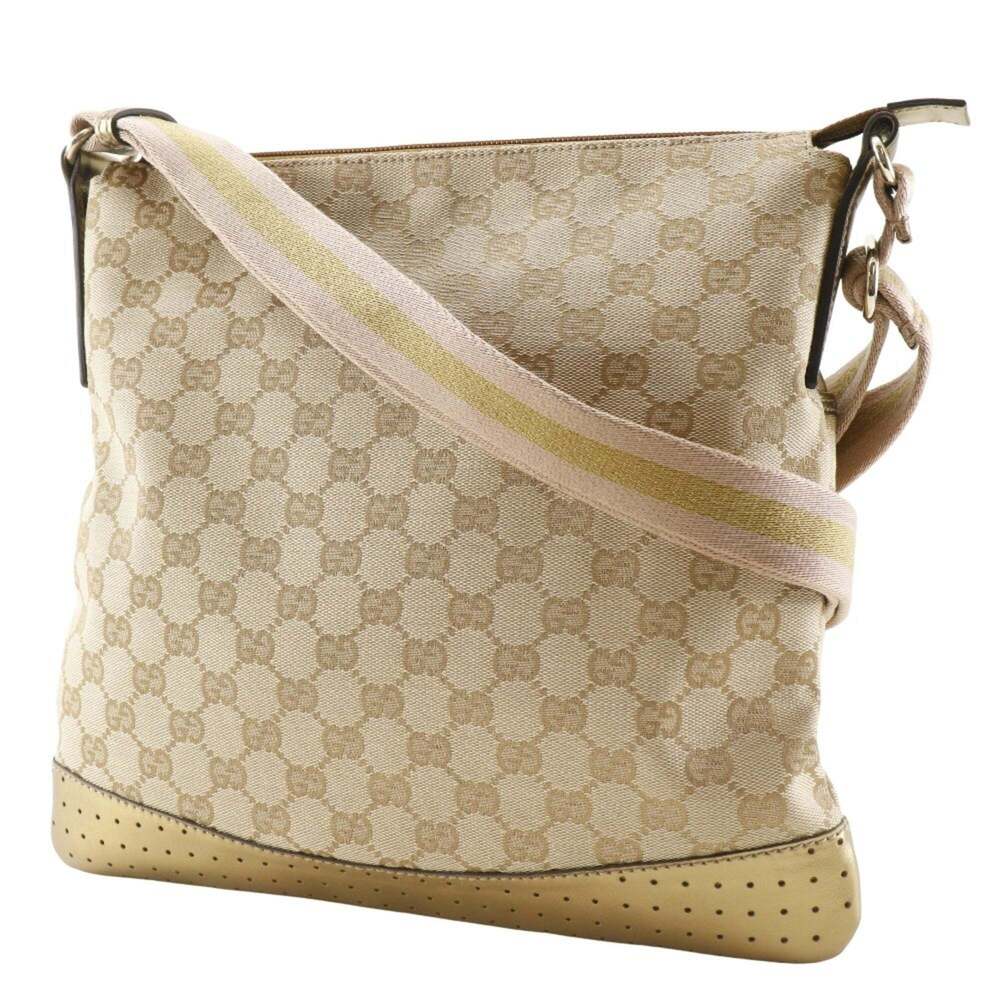GUCCI Authentic Cream Canvas Shoulder Bag - Picture 2 of 14